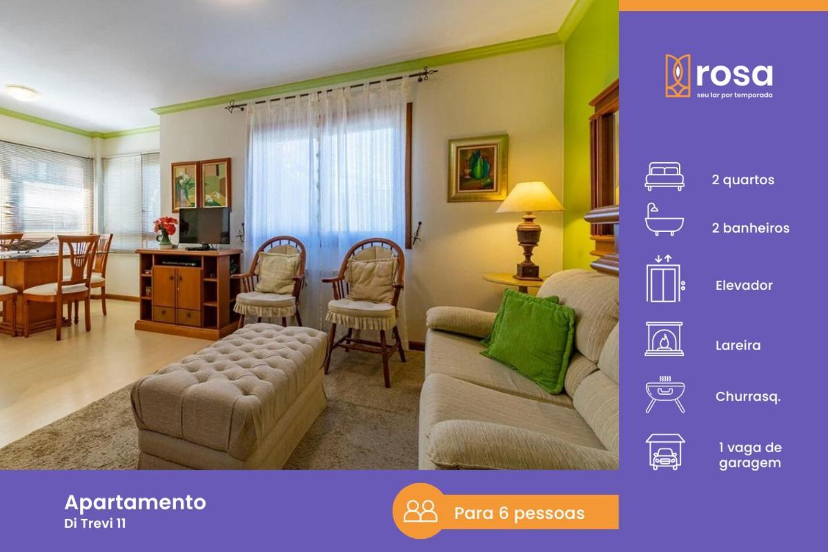 Rosa Apartamento Centro Gramado Esterno foto